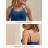 imageSummer Mae Maternity One Piece Swimsuit Triple Colorful Straps Bathing Suit Scalloped Trim High Waist Pregnancy SwimwearBlue Black