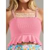 imageSummer Mae Maternity High Waist Swimsuit Ruffle Hem Bikini Bathing Suit Shirred Bandeau Two Piece Pregnancy SwimwearFiesta Meadow