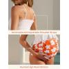 imageSummer Mae Maternity High Waist Swimsuit Ruffle Hem Bikini Bathing Suit Shirred Bandeau Two Piece Pregnancy SwimwearWhite Flower