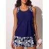 imageSummer Mae Blouson Tankini Swimsuits for Women Modest Tummy Coverage Bathing Suits with Skirt and Builtin ShortsCube