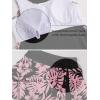 imageSummer Mae Blouson Tankini Swimsuits for Women Modest Tummy Coverage Bathing Suits with Skirt and Builtin ShortsNoir Pink Monstera