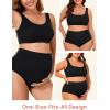 imageSummer Mae Seamless Maternity Bikini Swimsuit One Size Fits SXL Two Piece Bathing Suit Ribbed High Waist Pregnancy SwimwearBlack