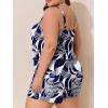imageSummer Mae Plus Size Swim Romper One Piece Swimsuit Women Blouson Bathing Suit with Pockets 2025 Modest SwimwearIndigo Tribal