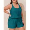 imageSummer Mae Plus Size Swim Romper One Piece Swimsuit Women Blouson Bathing Suit with Pockets 2025 Modest SwimwearTeal