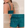 imageSummer Mae Plus Size Swim Romper One Piece Swimsuit Women Blouson Bathing Suit with Pockets 2025 Modest SwimwearTeal
