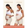 imageSummer Mae Maternity Shorts with Pockets Over The Belly Workout Yoga Biker Short Active Athletic Pregnancy Pants Wide Leg1 Pack  Light Khaki