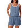 imageSummer Mae Ribbed Swim Rompers for Women One Piece Swimsuit Blouson Modest Bathing Suits with Pockets Swimwear 2026Haze Blue