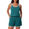 imageSummer Mae Ribbed Swim Rompers for Women One Piece Swimsuit Blouson Modest Bathing Suits with Pockets Swimwear 2026Teal