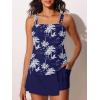 image:imageSummer Mae Womens Tankini Swimsuits with Skirt Two Piece Tummy Control Bathing Suits Printed Swimdress Swimwear 2026Blue Coconut Tree Charm
