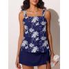 image:imageSummer Mae Womens Tankini Swimsuits with Skirt Two Piece Tummy Control Bathing Suits Printed Swimdress Swimwear 2026Blue Coconut Tree Charm