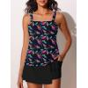 image:imageSummer Mae Womens Tankini Swimsuits with Skirt Two Piece Tummy Control Bathing Suits Printed Swimdress Swimwear 2026Iridescent Leaf