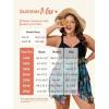 image:imageSummer Mae Plus Size Swimsuit for Women Two Piece Bathing Suit with Boyshorts Modest Swimdress Flowy Tankini Mesh Skirt Butterfly Tulip 16 Plus