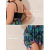 image:imageSummer Mae Plus Size Swimsuit for Women Two Piece Bathing Suit with Boyshorts Modest Swimdress Flowy Tankini Mesh Skirt Butterfly Tulip 16 Plus