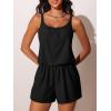 image:imageSummer Mae Swim Romper Womens One Piece Swimsuits with Pockets 2026 Blouson Modest Bathing SuitsBlack