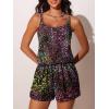 image:imageSummer Mae Swim Romper Womens One Piece Swimsuits with Pockets 2026 Blouson Modest Bathing SuitsTie Dye Gradient Starry Sky