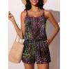 image:imageSummer Mae Swim Romper Womens One Piece Swimsuits with Pockets 2026 Blouson Modest Bathing SuitsTie Dye Gradient Starry Sky