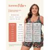 image:imageSummer Mae Plus Size Swim Romper One Piece Swimsuit Women Blouson Bathing Suit with Pockets 2026 Modest SwimwearColorful Cashew Flower
