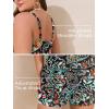 image:imageSummer Mae Plus Size Swim Romper One Piece Swimsuit Women Blouson Bathing Suit with Pockets 2026 Modest SwimwearColorful Cashew Flower