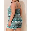 image:imageSummer Mae Plus Size Swim Romper One Piece Swimsuit Women Blouson Bathing Suit with Pockets 2026 Modest SwimwearGreen Floral Print