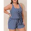 image:imageSummer Mae Plus Size Swim Romper One Piece Swimsuit Women Blouson Bathing Suit with Pockets 2026 Modest SwimwearPolka Dot