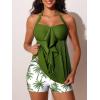 image:imageSummer Mae Halter Womens Tankini Swimsuits 2026 Flowy Top Two Piece Bathing Suits with Pockets BoyshortsLeafy Palm Shade