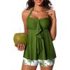 image:imageSummer Mae Halter Womens Tankini Swimsuits 2026 Flowy Top Two Piece Bathing Suits with Pockets BoyshortsLeafy Palm Shade
