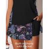 image:imageSummer Mae Blouson Tankini Swimsuits for Women 2026 Modest Tummy Coverage Bathing Suits with Skirt and Builtin ShortsBlack Paisley