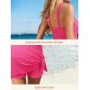 image:imageSummer Mae Ribbed Maternity One Piece Swimsuit Dress Wrap Bathing Suit with Builtin Pocket Short Swimwear Tie Knot SkirtPink