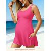 image:imageSummer Mae Ribbed Maternity One Piece Swimsuit Dress Wrap Bathing Suit with Builtin Pocket Short Swimwear Tie Knot SkirtPink
