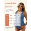 image:imageSummer Mae Ribbed Maternity One Piece Swimsuit Ruffle Wood Ears Bathing Suit Scoop Neck Pregnancy SwimwearBlue Green