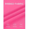 image:imageSummer Mae Ribbed Maternity One Piece Swimsuit Ruffle Wood Ears Bathing Suit Scoop Neck Pregnancy SwimwearHot Pink