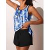 image:imageSummer Mae Blouson Womens Tankini Swimsuits with Shorts Tummy Control Bathing Suits Side Pockets 2026Abstract Ink Blue