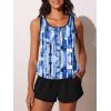 image:imageSummer Mae Blouson Womens Tankini Swimsuits with Shorts Tummy Control Bathing Suits Side Pockets 2026Abstract Ink Blue