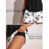image:imageSummer Mae Blouson Womens Tankini Swimsuits with Shorts Tummy Control Bathing Suits Side Pockets 2026Black Palm Tree