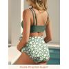 image:imageSummer Mae Maternity Bikini Swimsuit Wide Straps Ruched High Waisted Two Piece Bathing Suit Scoop Neck Pregnancy SwimwearGarden Veil Bliss