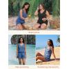 image:imageSummer Mae Ruffle Swim Romper One Piece Swimsuit Women Modest HighBack Bathing Suit with Pockets 2026 SwimwearBlue Flower Clusters