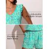 image:imageSummer Mae Ruffle Swim Romper One Piece Swimsuit Women Modest HighBack Bathing Suit with Pockets 2026 SwimwearBlue Flower Clusters