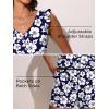image:imageSummer Mae Ruffle Swim Romper One Piece Swimsuit Women Modest HighBack Bathing Suit with Pockets 2026 SwimwearHibiscus