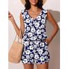image:imageSummer Mae Ruffle Swim Romper One Piece Swimsuit Women Modest HighBack Bathing Suit with Pockets 2026 SwimwearHibiscus