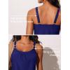 image:imageSummer Mae Womens Tankini Swimsuits 2 Piece Tummy Control Bathing Suit with Pocket Shorts Ring Linked 2025 SwimwearBlue Coconut Trees