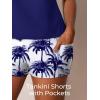 image:imageSummer Mae Womens Tankini Swimsuits 2 Piece Tummy Control Bathing Suit with Pocket Shorts Ring Linked 2025 SwimwearBlue Coconut Trees