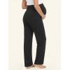 image:imageSummer Mae Viscose Maternity Pajama Pants Pregnancy Lounge Pant Soft Wide Leg Stretchy Sleepwear Trousers with PocketsBlack