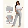 image:imageSummer Mae Viscose Maternity Pajama Pants Pregnancy Lounge Pant Soft Wide Leg Stretchy Sleepwear Trousers with PocketsLight Grey