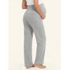 image:imageSummer Mae Viscose Maternity Pajama Pants Pregnancy Lounge Pant Soft Wide Leg Stretchy Sleepwear Trousers with PocketsLight Grey