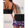 image:imageSummer Mae Blouson Womens Tankini Swimsuits 2026 Modest Tummy Control Bathing Suits Swim Shorts with Pockets for BeachMulticolor Palm