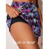 image:imageSummer Mae Blouson Womens Tankini Swimsuits 2026 Modest Tummy Control Bathing Suits Swim Shorts with Pockets for BeachMulticolor Palm