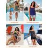image:imageSummer Mae Blouson Womens Tankini Swimsuits 2026 Modest Tummy Control Bathing Suits Swim Shorts with Pockets for BeachTropical Green Leaves