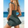 image:imageSummer Mae Ribbed Maternity One Piece Swimsuit Dress Cutout Bathing Suit with Builtin Pocket Short Swimwear Tie Knot SkirtDeep Teal