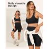 image:imageSummer Mae Maternity 2 Piece Outfit Set Activewear for Women Ribbed Workout Yoga Pregnancy Sporty High Waist Short Button Padded Crop Top Black 12