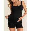 image:imageSummer Mae Womens Maternity Bodysuit Pregnancy Jumpsuit Removable Padd Bra Shapewear Tank Top Square Pants Romper